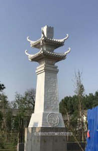 汉白玉石阙-石雕汉阙-母子阙