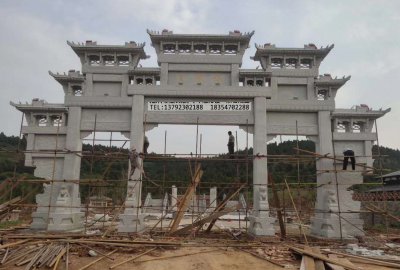 三门九楼石牌坊，九楼石牌坊加工