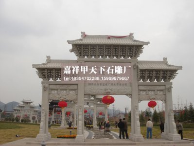 石牌楼安装需要注意的问题