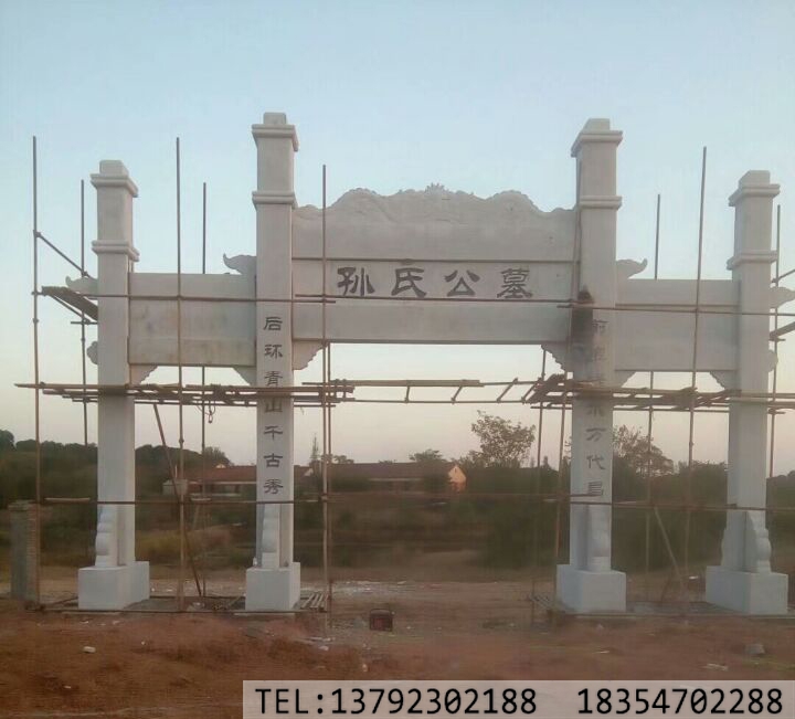 湖北孝感安装石牌坊--金点石雕厂(图3)