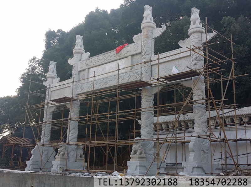 杭州临安青山镇安装石牌坊--金点石雕厂(图2)