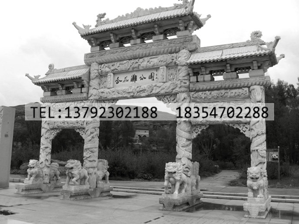村庄石牌坊大门如何设计(图2)
