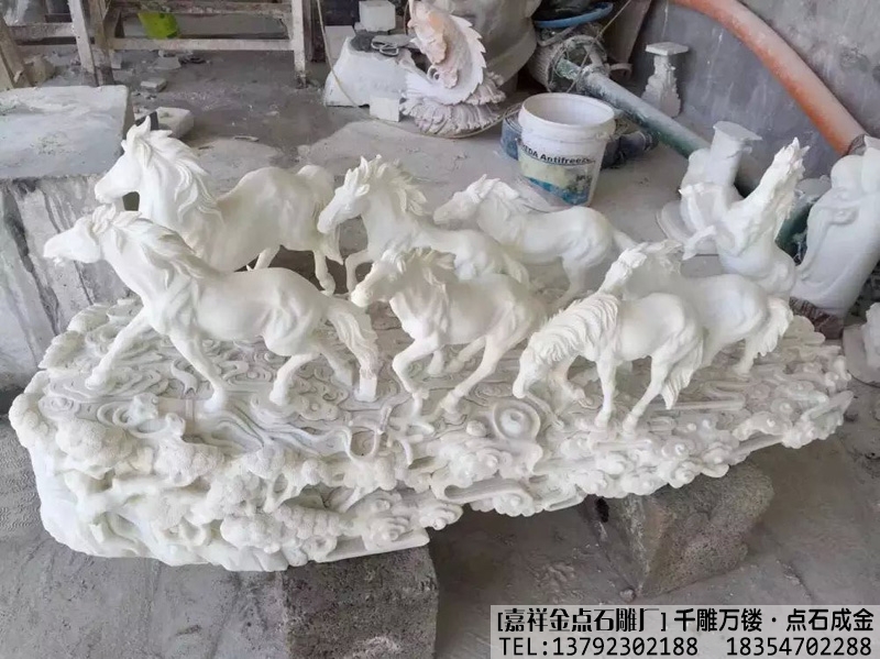 石雕八骏马(图1)