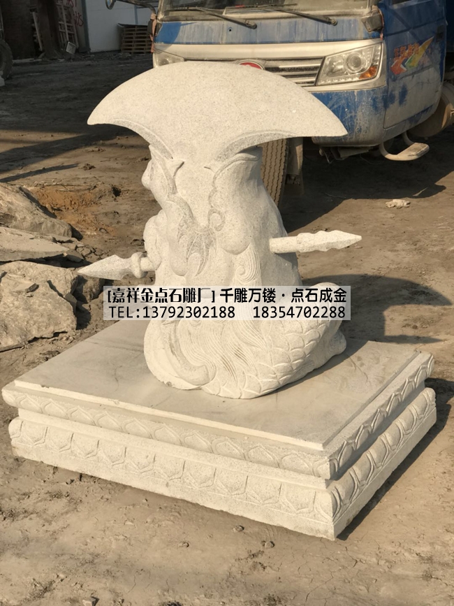四川阆中龙生九子石雕加工完成(图4)