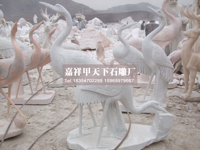 石雕仙鹤(图1)