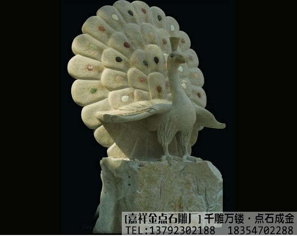 石雕孔雀作品集(图4)