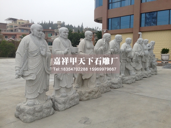石雕罗汉天王哼哈二将图集(图6)