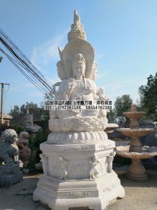 石雕三面观音的造型分别是什么？--汉白玉三面观