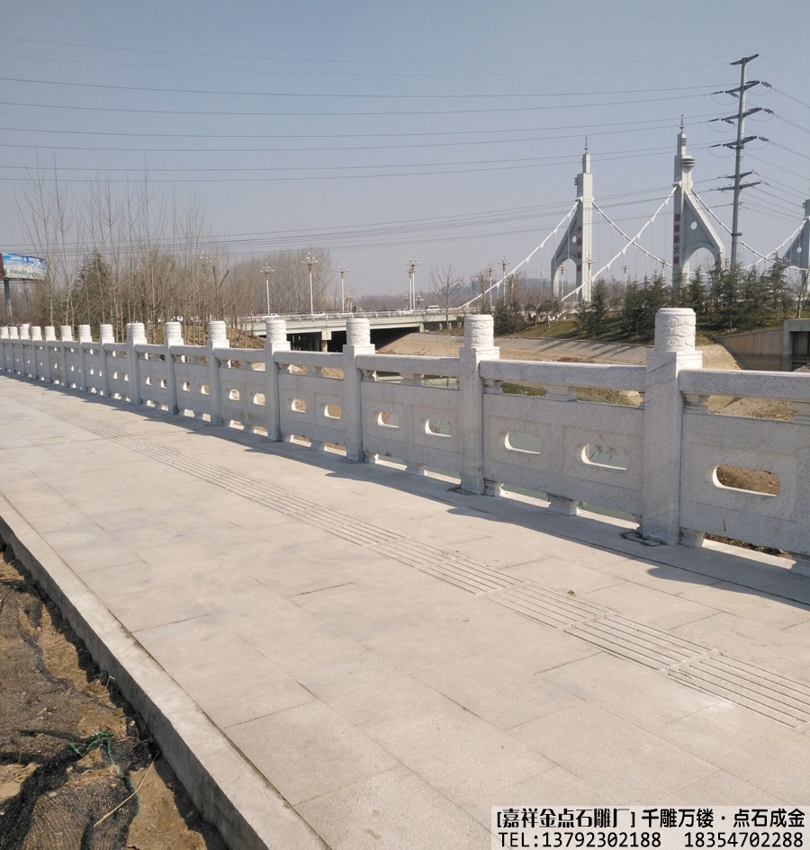 聊城东昌府区湖南路石雕栏杆工程案例(图1)