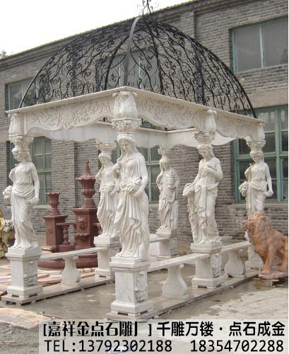 西方人物柱子样式--石雕凉亭(图1)
