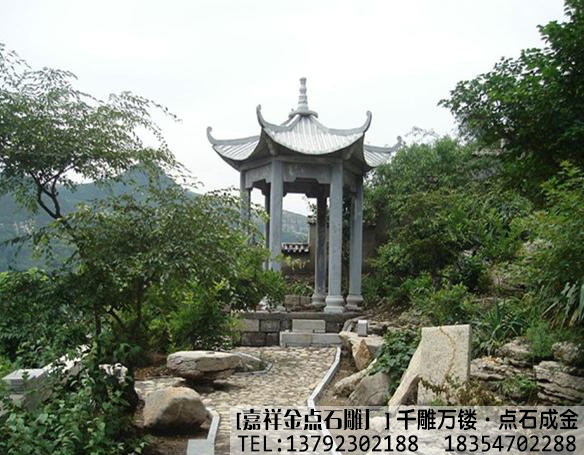 古代石雕凉亭样式(图1)