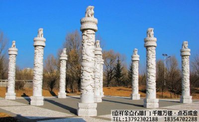 广场石雕龙柱作品大全
