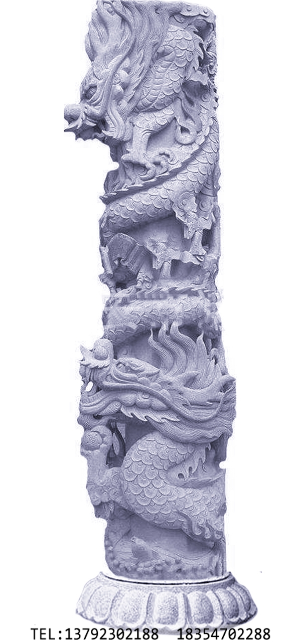 石雕龙柱的工艺与用途(图1) 石雕龙柱的工艺与用途(图1)