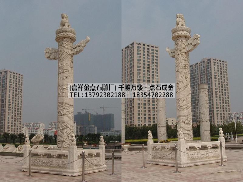 石华表作品--石雕华表厂家--石雕华表案例(图1)