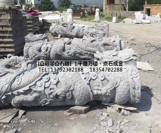 青石龙柱--寺庙龙柱(图2)