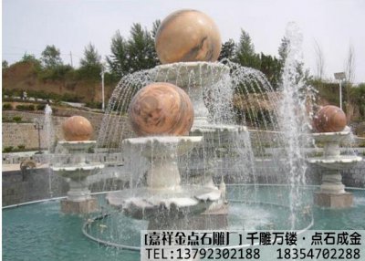 石雕风水球备受学校欢迎