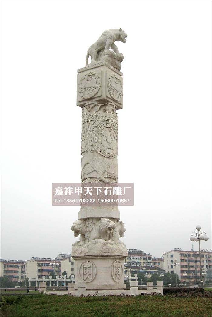 石雕十二生肖柱图集(图3)