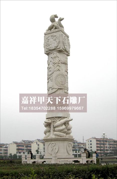 石雕十二生肖柱图集(图6)