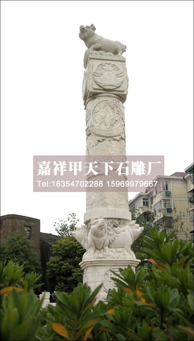 石雕十二生肖柱图集(图12)