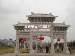 石雕牌坊--石雕石材商品如何进行前期预防与后期