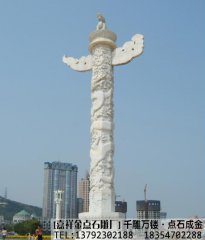 石雕华表悠久的历史背景--石雕文化柱