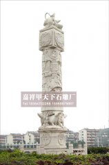 石雕文化柱--让唐诗宋词在寿山石雕中升华