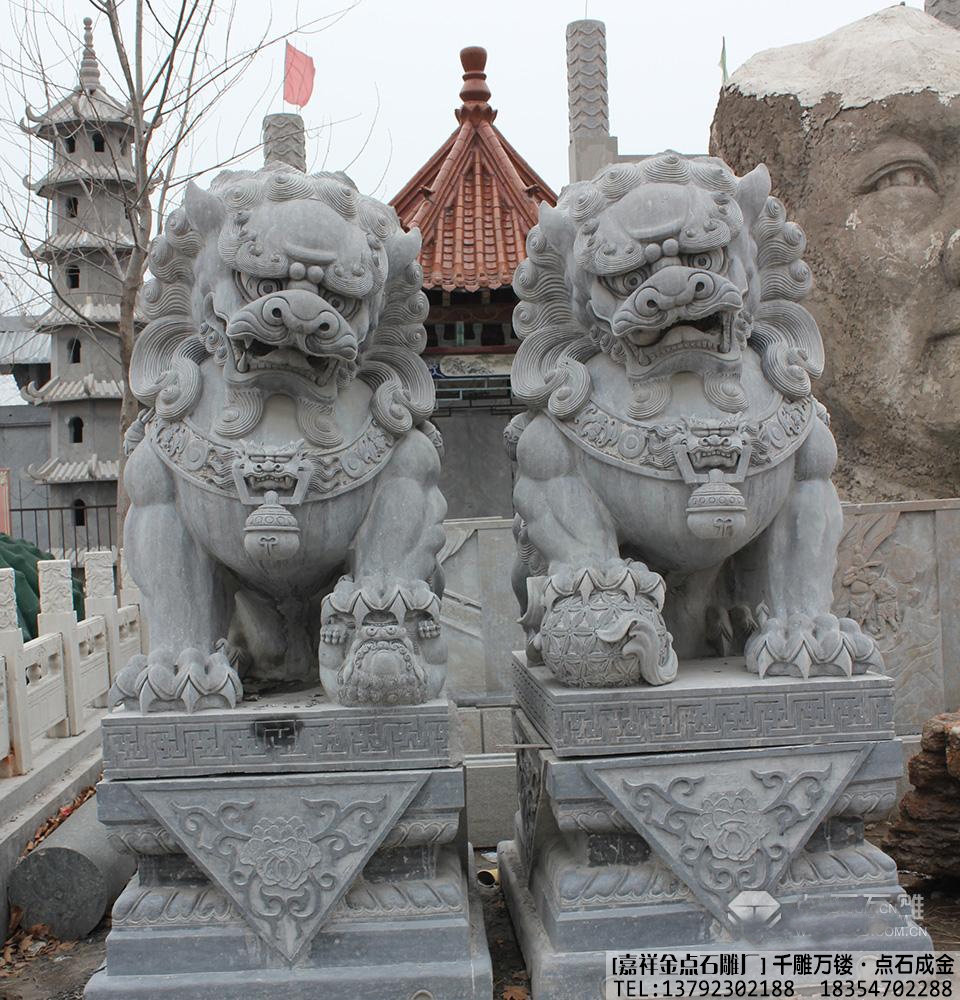 摆放石狮子需要注意的一些事项--石雕动物(图2)