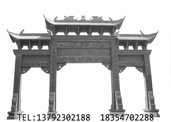 巍然传承霸气犹存的石雕牌坊--石牌坊厂家(图2)