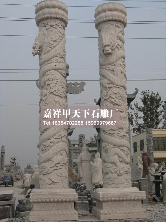 石雕龙柱元素的龙石五要素理论(图1)