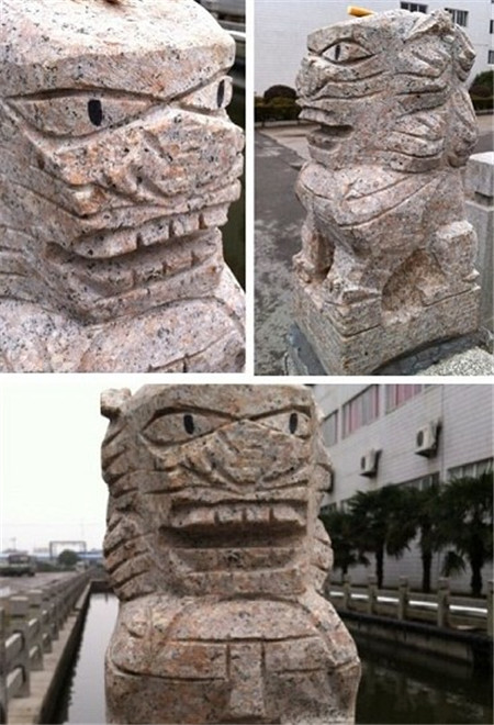石狮被恶搞，瞬间变屌丝(图14)