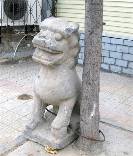 石狮被恶搞，瞬间变屌丝(图13)