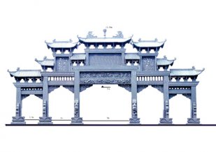 石牌坊--江苏江阴夏东村孝子坊石雕牌坊
