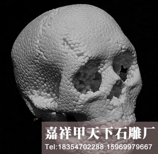 具有独特泡沫颗粒质感的大理石雕塑(图3)